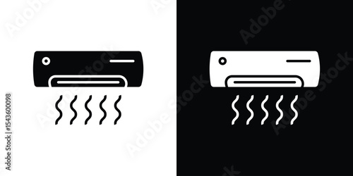 Air conditioner icon collection. line stroke icon. EPS 10