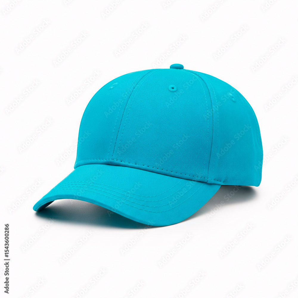 Blue cap isolated on white background. Side view. Blue cap isolated on white background. Side view.