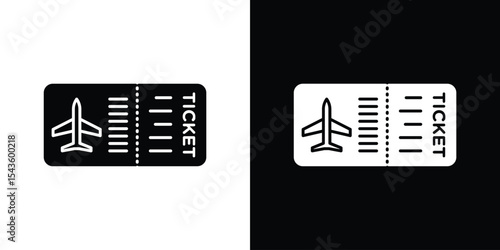 Air tickets icon collection. line stroke icon. EPS 10