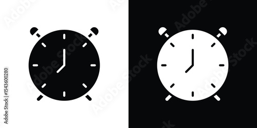 Alarm clock icon collection. line stroke icon. EPS 10