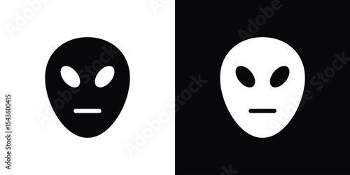 Alien icon collection. line stroke icon. EPS 10