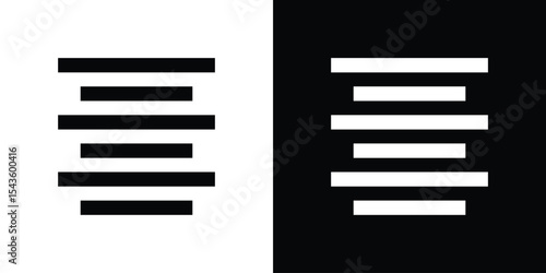 Align center icon collection. line stroke icon. EPS 10