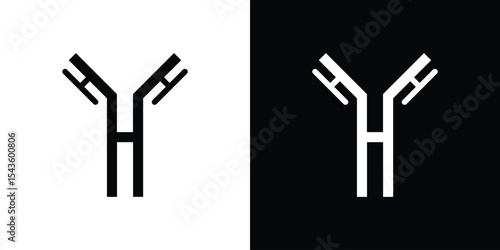 Antibody icon collection. line stroke icon. EPS 10