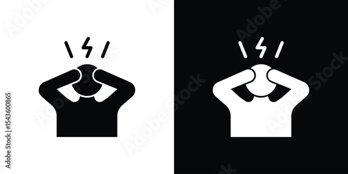 Anxiety icon collection. line stroke icon. EPS 10