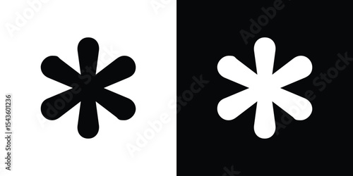 Asterisk icon collection. line stroke icon. EPS 10