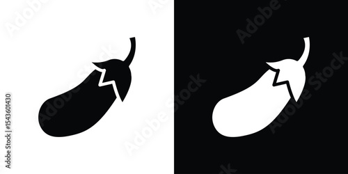 Aubergine icon collection. line stroke icon. EPS 10