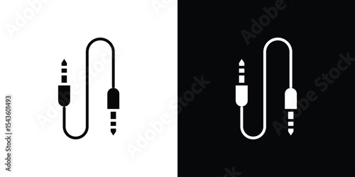 Audio Cable icon collection. line stroke icon. EPS 10