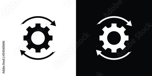 Automation and optimization icon collection. line stroke icon. EPS 10