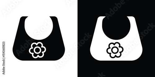 Baby bib icon collection. line stroke icon. EPS 10