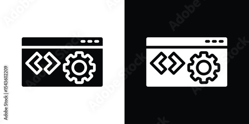 Back end icon collection. line stroke icon. EPS 10