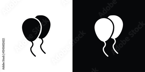 Balloons icon collection. line stroke icon. EPS 10