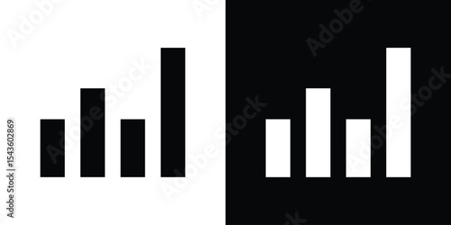 Bar chart icon collection. line stroke icon. EPS 10