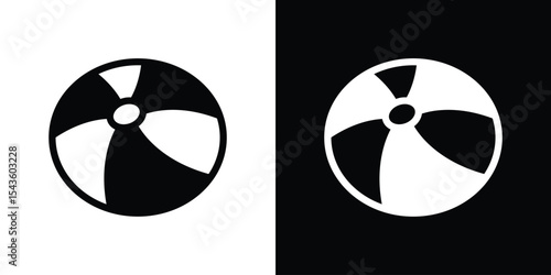 Beach ball icon collection. line stroke icon. EPS 10