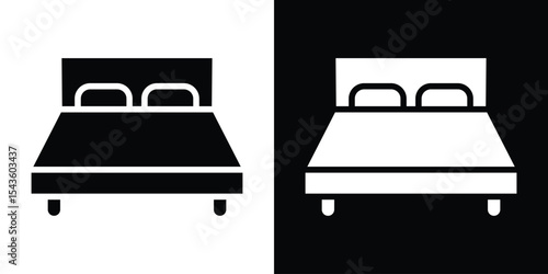 Bed icon collection. line stroke icon. EPS 10