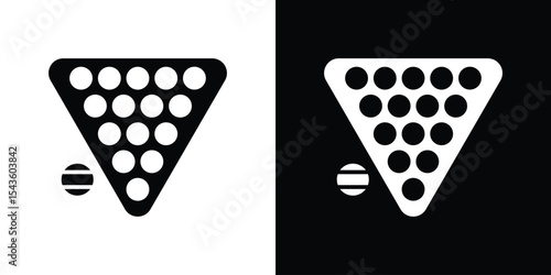 billiards icon collection. line stroke icon. EPS 10