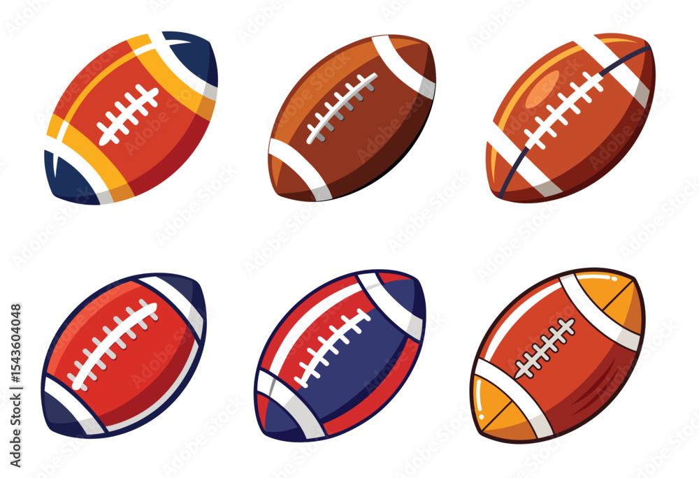 American football icon set, vector illustration on white background. American football icon set, vector illustration on white background.