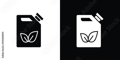 Biofuel canister icon collection. line stroke icon. EPS 10