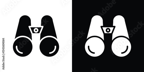 Binoculars icon collection. line stroke icon. EPS 10