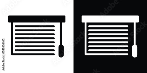 Blinds open icon collection. line stroke icon. EPS 10