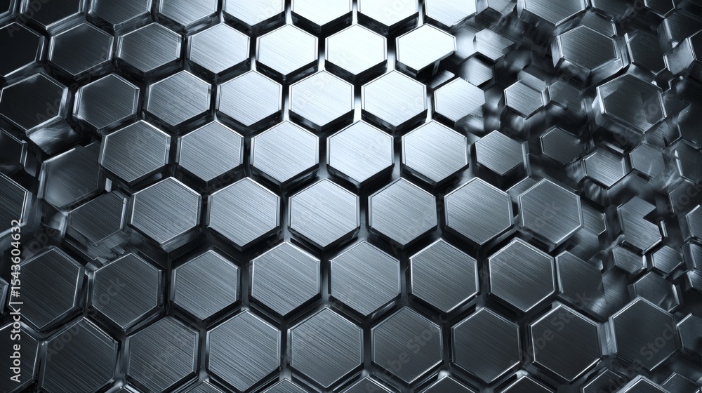 Fototapeta premium Metal Hexagon Pattern Texture