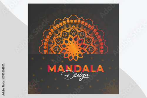 Creative colorful mandala design.  