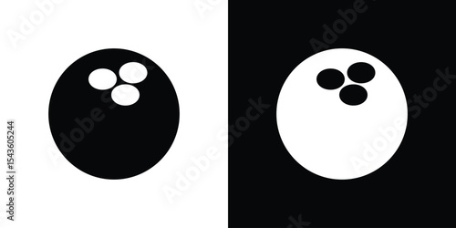 Bowling ball icon collection. line stroke icon. EPS 10