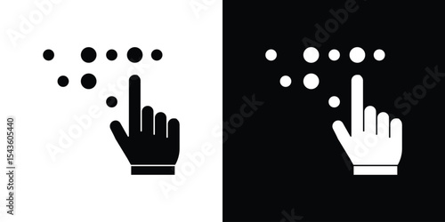 Braille icon collection. line stroke icon. EPS 10