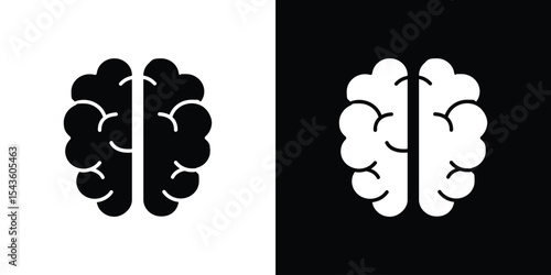 Brain icon collection. line stroke icon. EPS 10