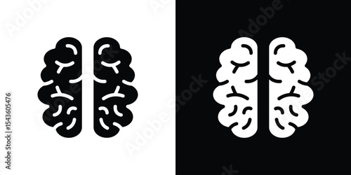 Brain icon collection. line stroke icon. EPS 10