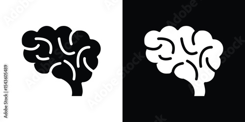 Brain icon collection. line stroke icon. EPS 10