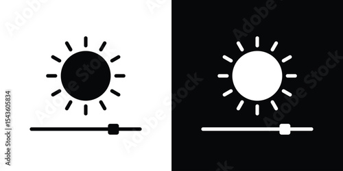 Brightness icon collection. line stroke icon. EPS 10
