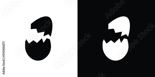 Broken egg icon collection. line stroke icon. EPS 10