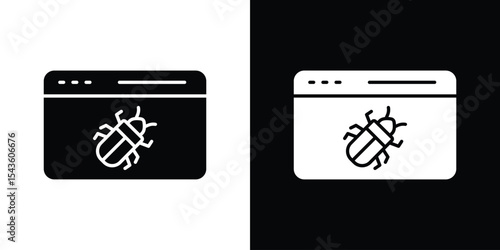 Bug icon collection. line stroke icon. EPS 10