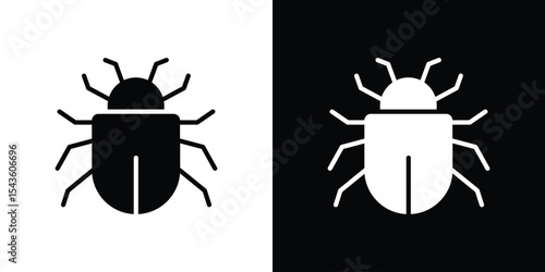 Bug icon collection. line stroke icon. EPS 10