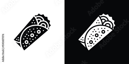 Burrito icon collection. line stroke icon. EPS 10