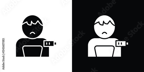 Burnout icon collection. line stroke icon. EPS 10