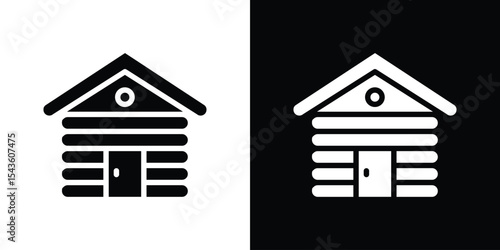 Cabin icon collection. line stroke icon. EPS 10