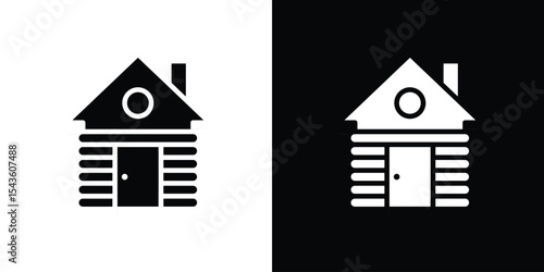 Cabin icon collection. line stroke icon. EPS 10