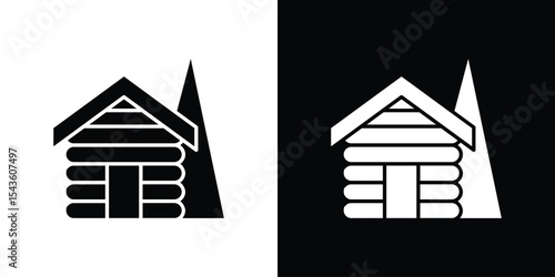 Cabin icon collection. line stroke icon. EPS 10