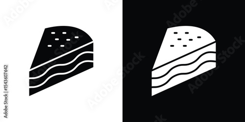 Cake-slice icon collection. line stroke icon. EPS 10
