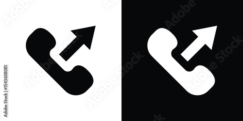 Call outgoing icon collection. line stroke icon. EPS 10