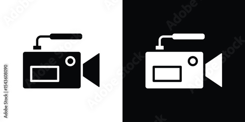 Camcorder icon collection. line stroke icon. EPS 10