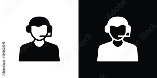 Callcenter icon collection. line stroke icon. EPS 10