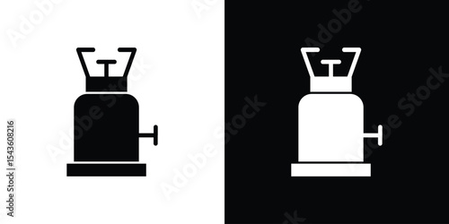 Camping gas icon collection. line stroke icon. EPS 10