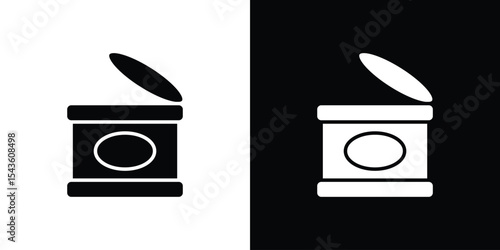 Canned food icon collection. line stroke icon. EPS 10