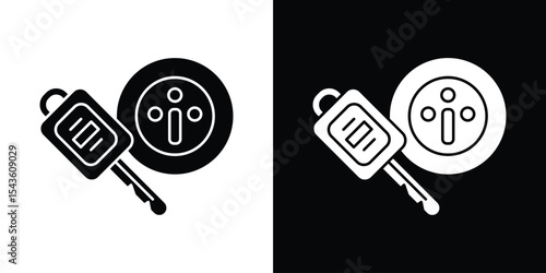 car ignition icon collection. line stroke icon. EPS 10