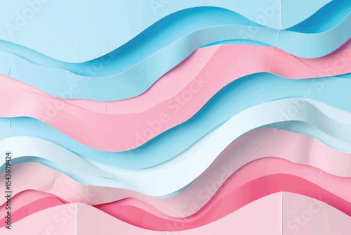 Paper cut abstract background. Square template for social media posts, presentations, flyers, invitations Vector illustration.