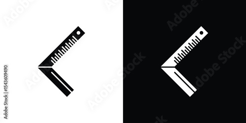 Carpenter ruler icon collection. line stroke icon. EPS 10