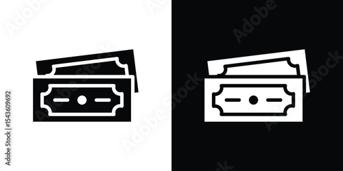 Cash icon collection. line stroke icon. EPS 10
