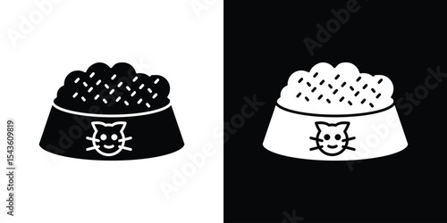 Cat food icon collection. line stroke icon. EPS 10